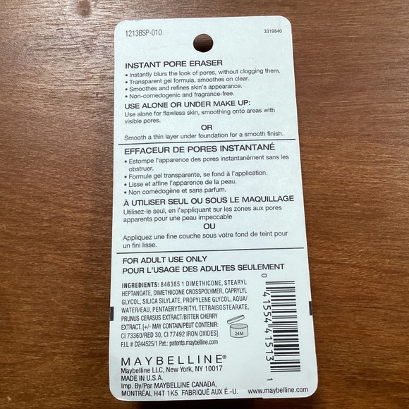 Maybelline Baby Skin Instant Pore Eraser 010 Clear Transparent New - Picture 5 of 6